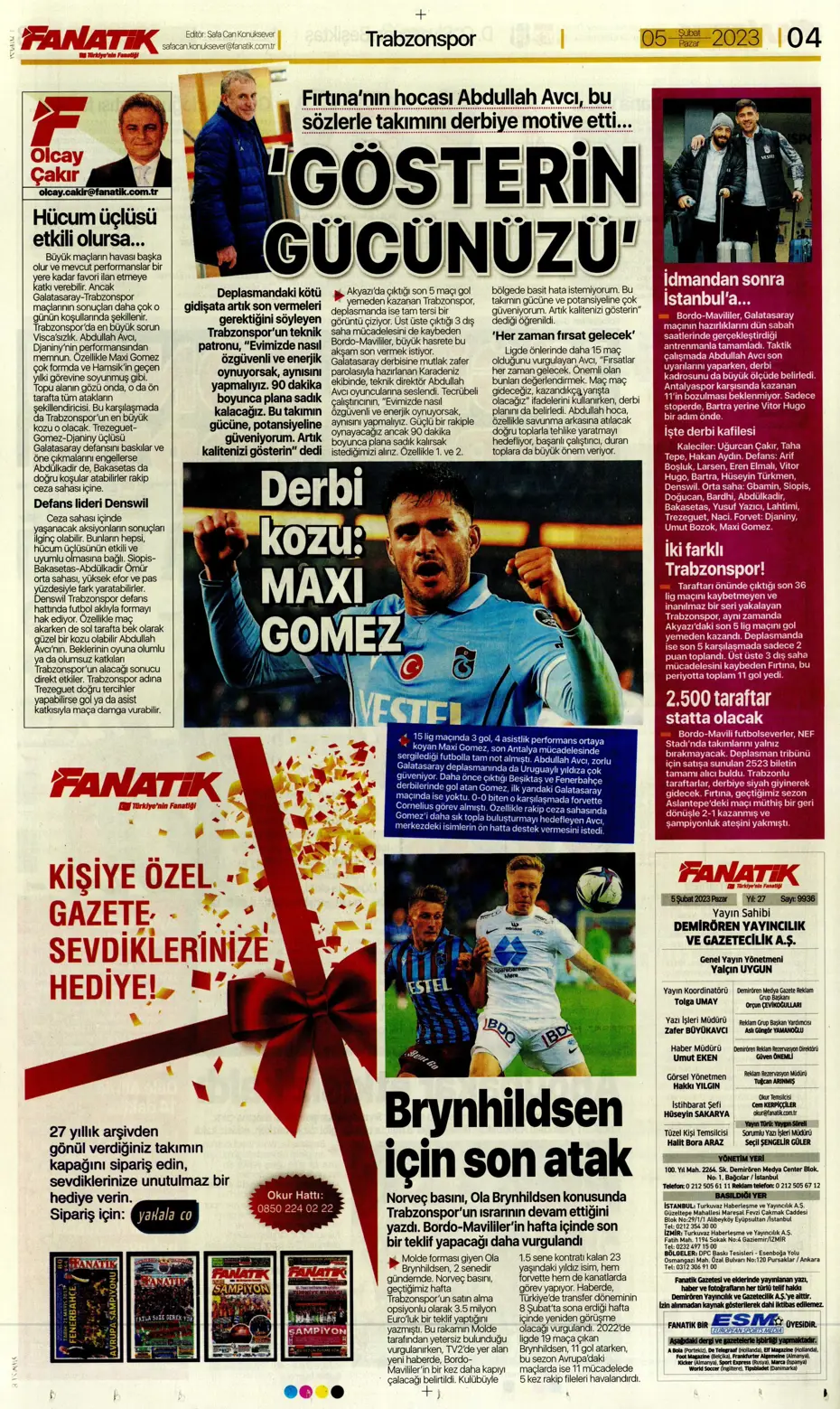 Sporun Manşetleri (5 Şubat 2023) - 8
