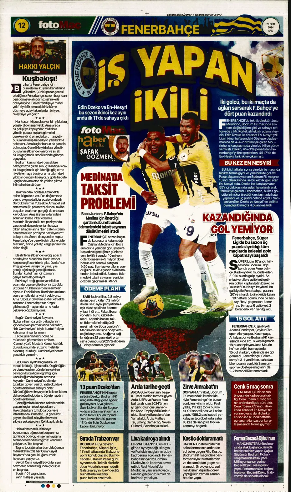 "Cimbom zirvede tek başına" | Sporun manşetleri (29 Ekim 2024) - 16 "Cimbom zirvede tek başına" | Sporun manşetleri (29 Ekim 2024) - 16