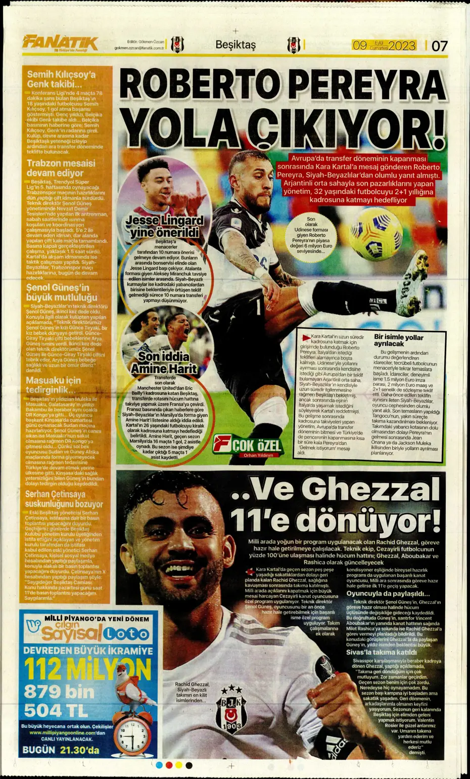 "Kuntz'un eseri" | Sporun manşetleri (9 Eylül 2023) - 10