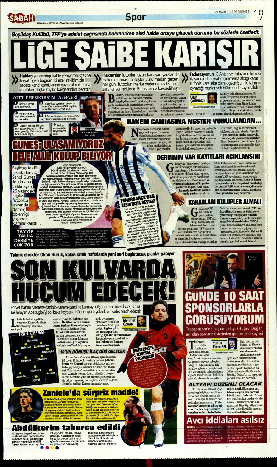 "Jesus'un derbi motivasyonu" - Gazete manşetleri (23 Mart 2023) - 28