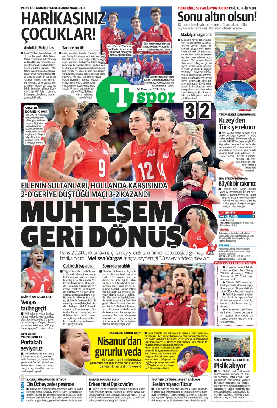 "Mourinho ateşi yaktı" | Sporun manşetleri (30 Temmuz 2024) - 34