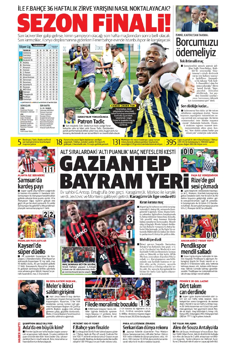 "Nefes kesecek sezon finali" | Sporun Manşetleri - 31