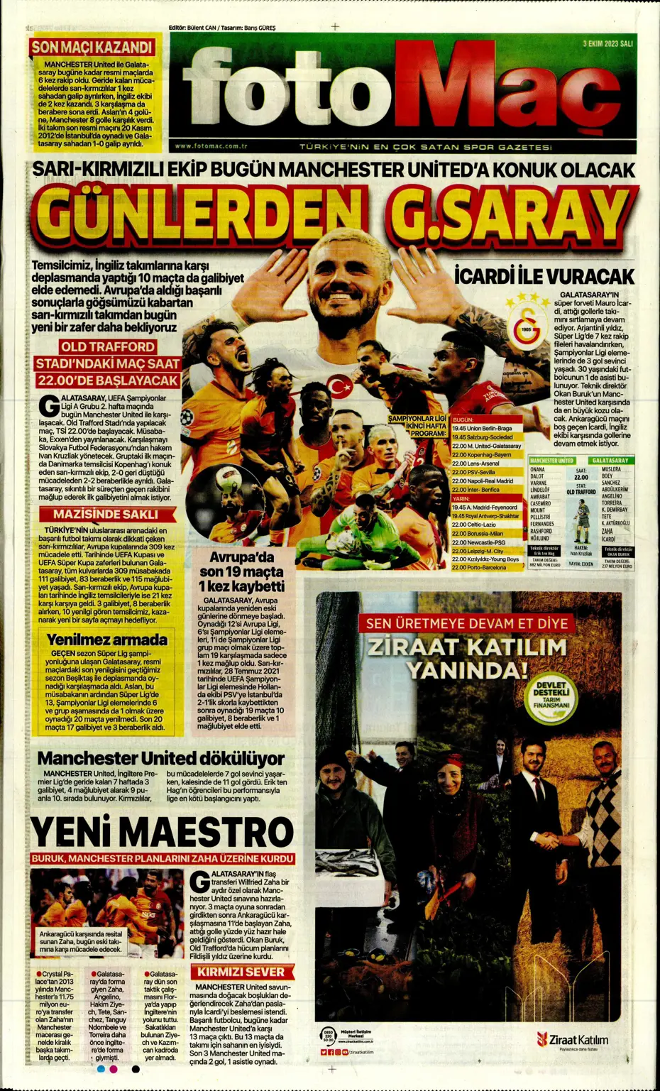 "İşte Okan Buruk'un imha planı" | Sporun manşetleri (3 Ekim 2023) - 16