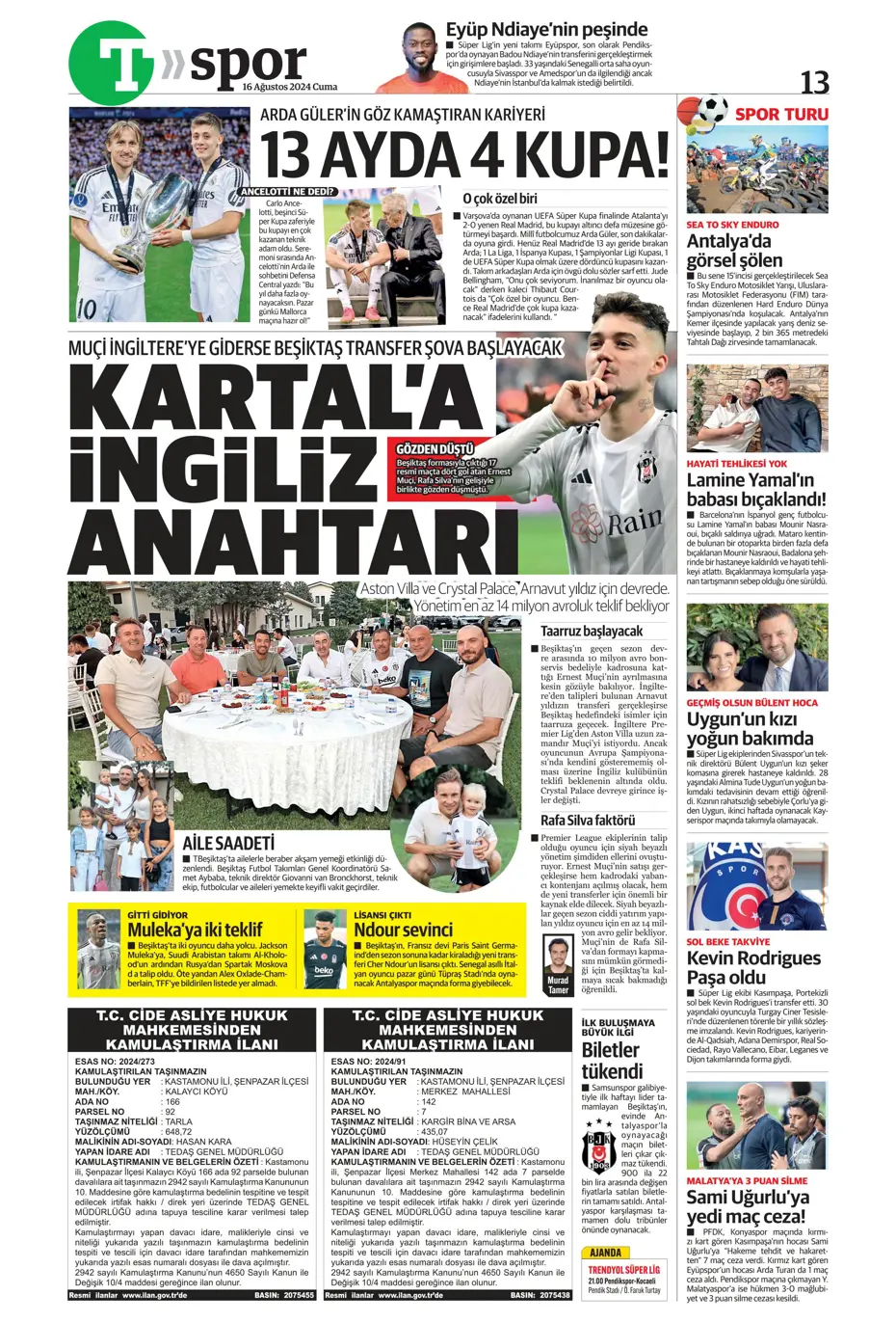 "Mateo Kovacic adım adım Fenerbahçe'ye" | Sporun manşetleri - 33 "Mateo Kovacic adım adım Fenerbahçe'ye" | Sporun manşetleri - 33