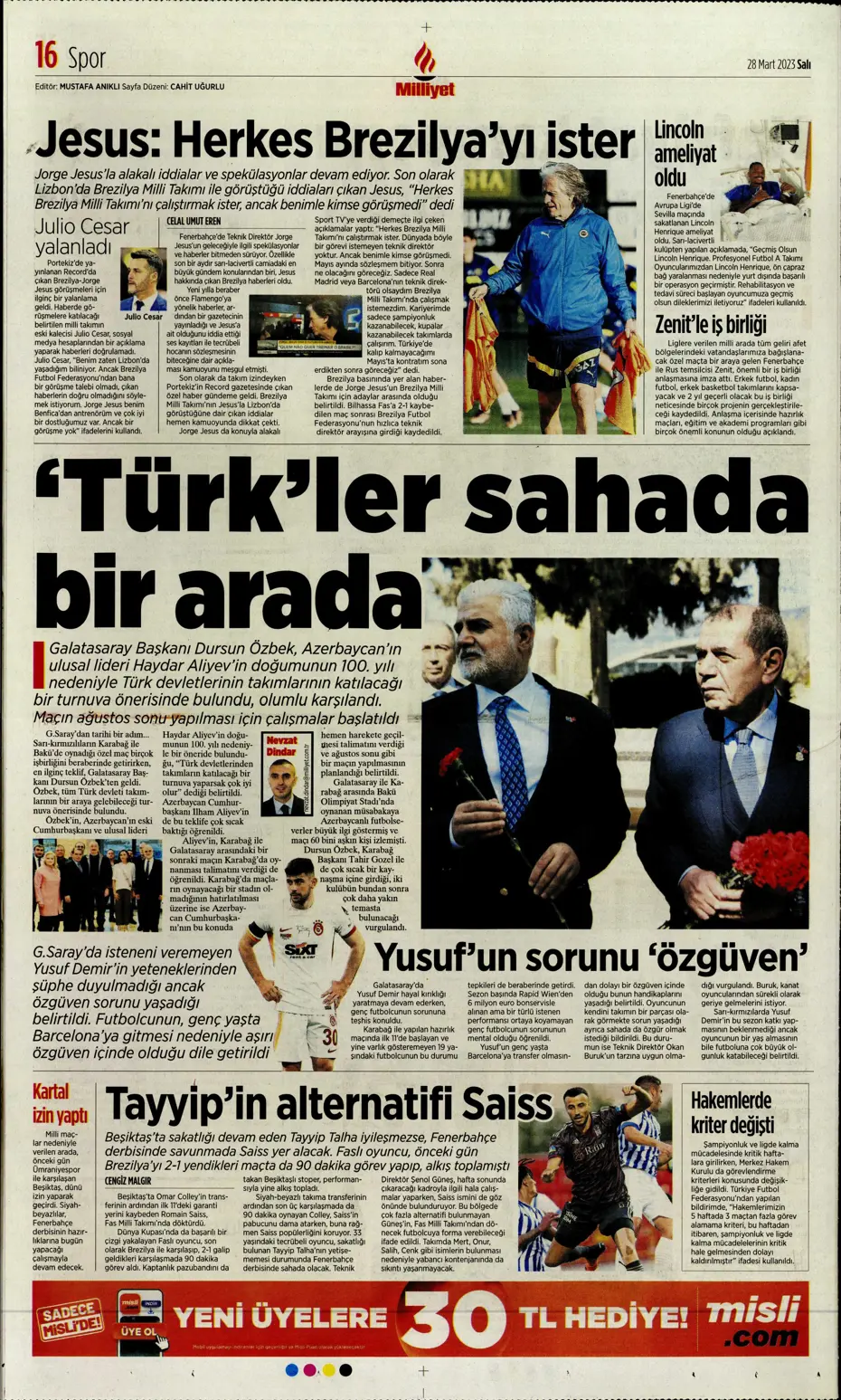 "Vurduğumuz gol olsun" - Sporun manşetleri - 22