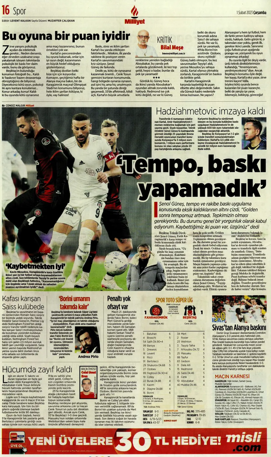 Sporun Manşetleri (1 Şubat 2023) - 25