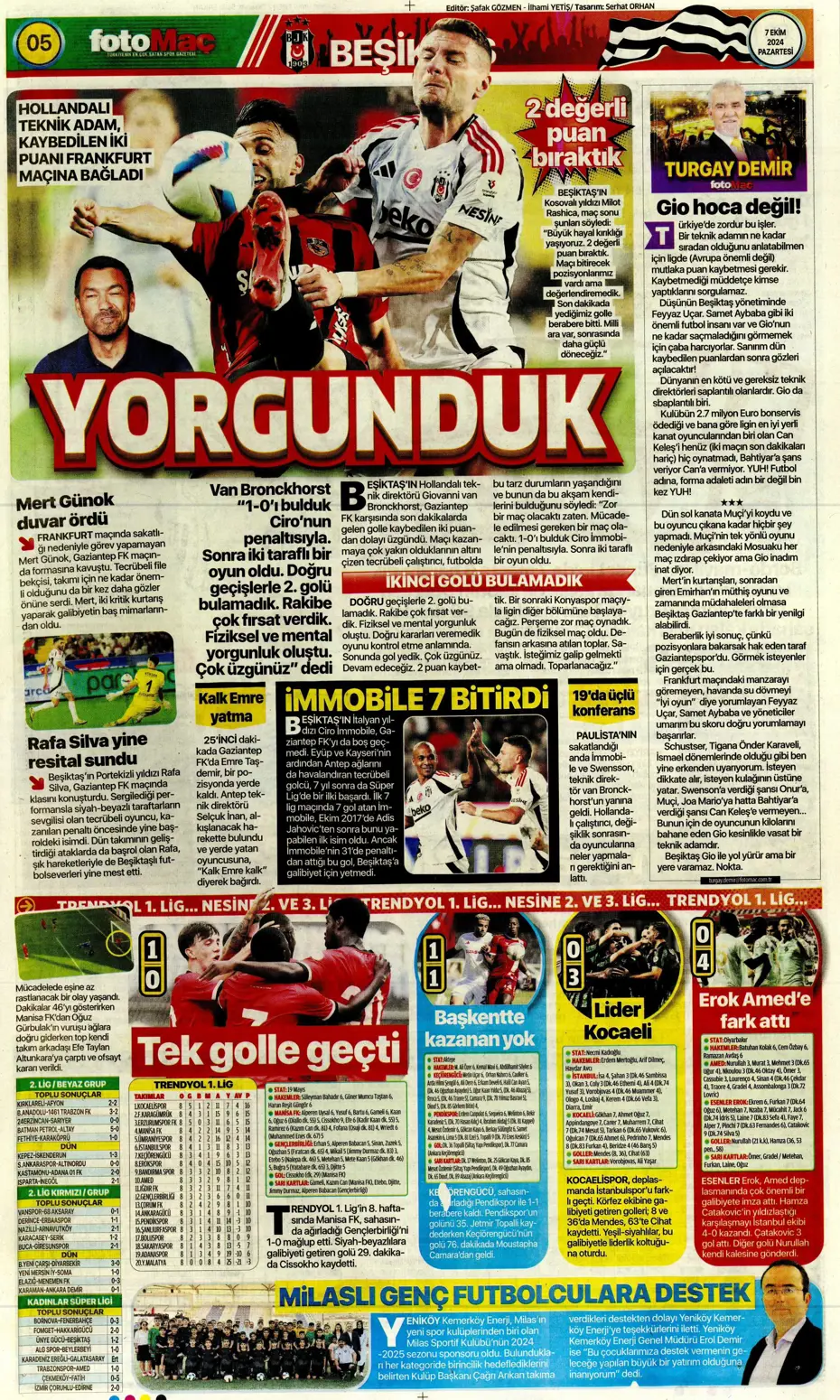 "Mourinho'dan Samsunspor'a yeni sistem" | Sporun manşetleri - 13