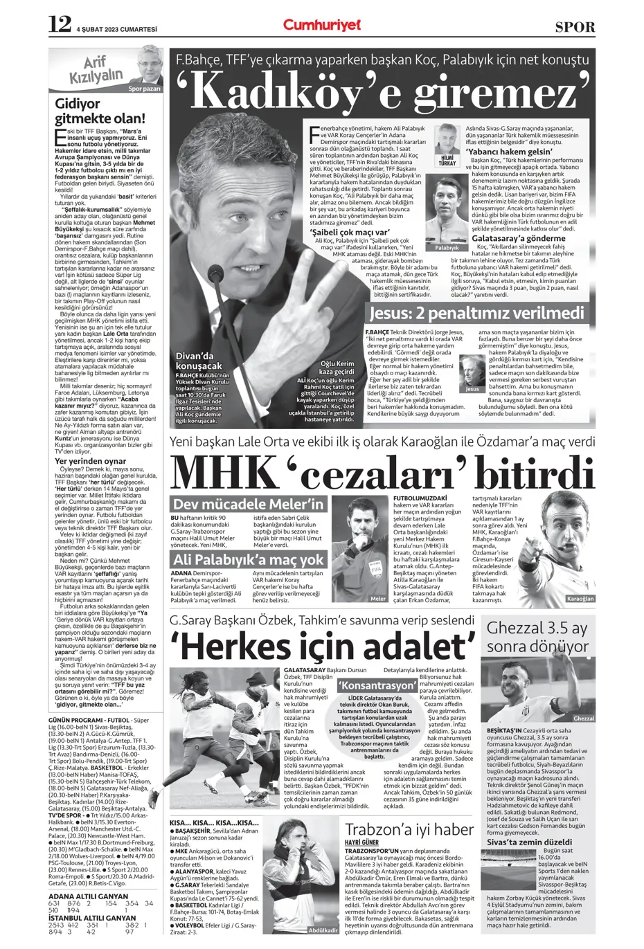 Sporun Manşetleri (4 Şubat 2023) - 16