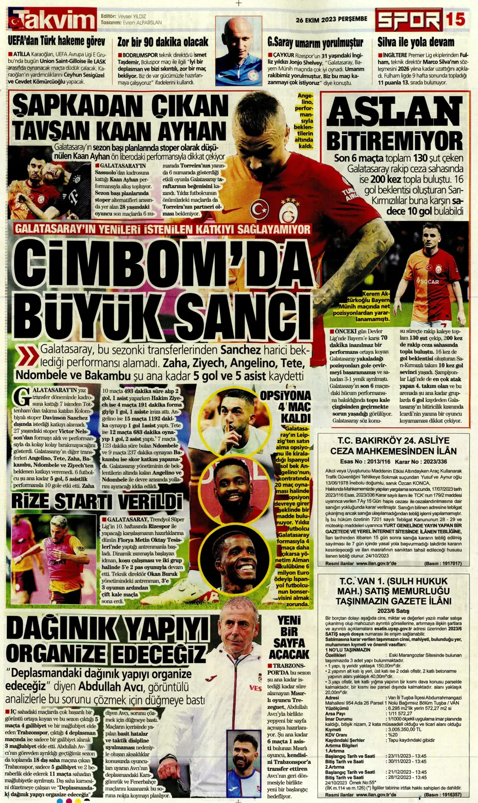 "Okan hoca haklıymış!" | Sporun manşetleri (26 Ekim 2023) - 28 "Okan hoca haklıymış!" | Sporun manşetleri (26 Ekim 2023) - 28