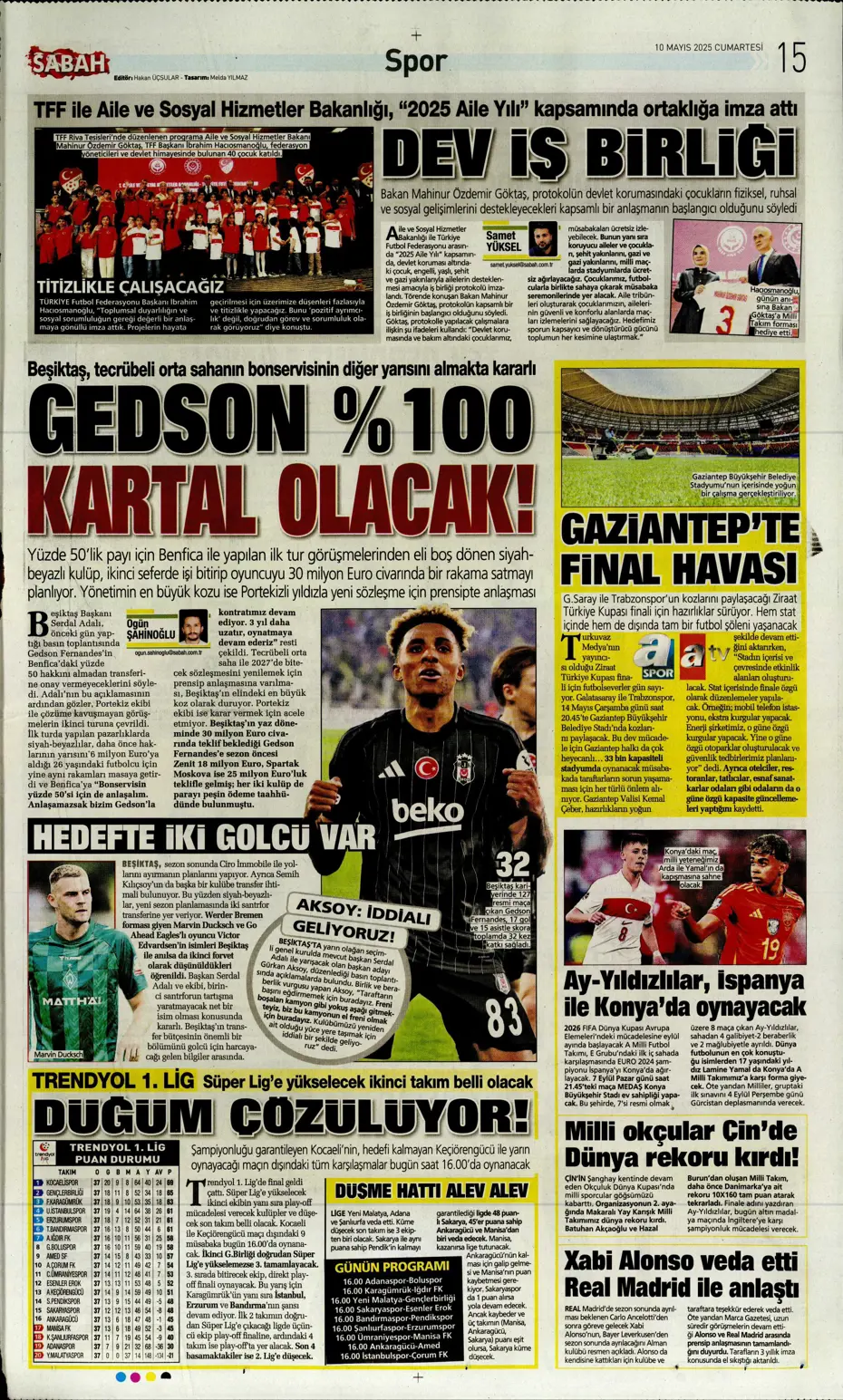 "Türkiye'de bir ilk oldu" | Sporun manşetleri (10 Mayıs 2025) - 19