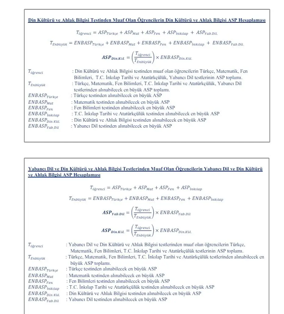 LGS puan hesaplama ekranı 2024 | MEB Liselere Geçiş Sınavı (LGS) puan hesaplama nasıl yapılır? - 6