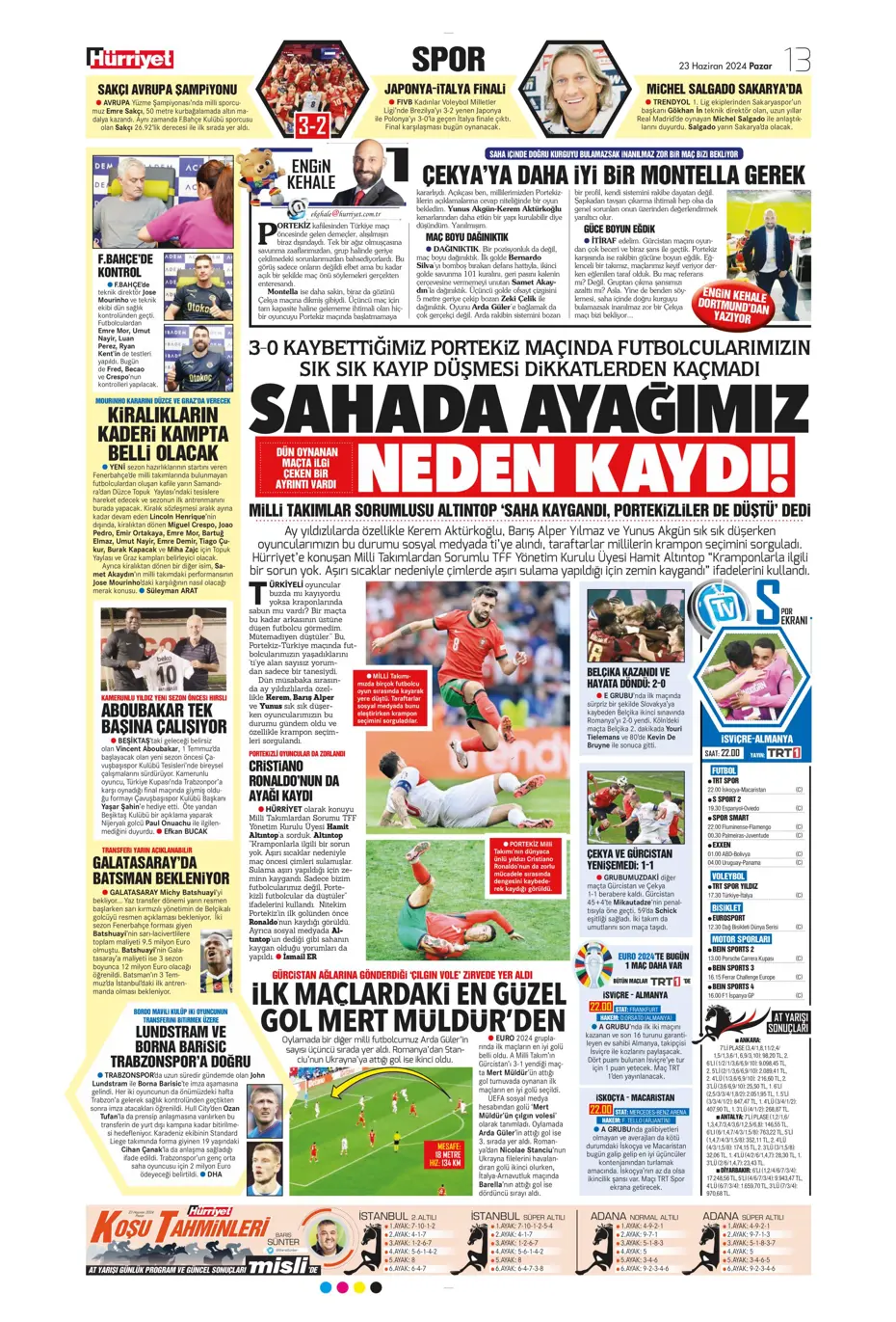 "Liderlik gitti tur elimizde" | Sporun Manşetleri (23 Haziran 2024) - 22
