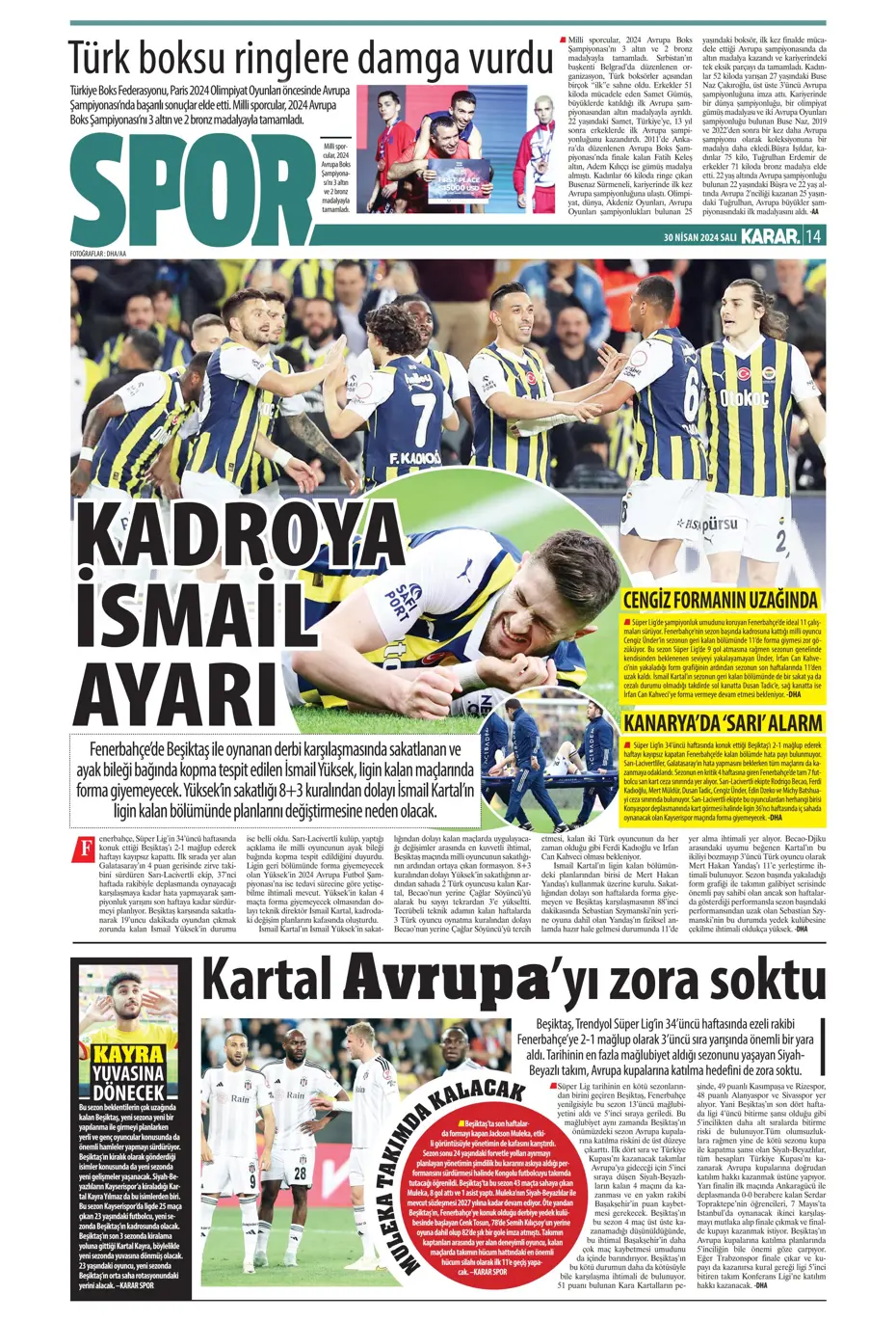 "Real'in golcüsü Aslan'a" | Sporun manşetleri (30 Nisan 2024) - 19