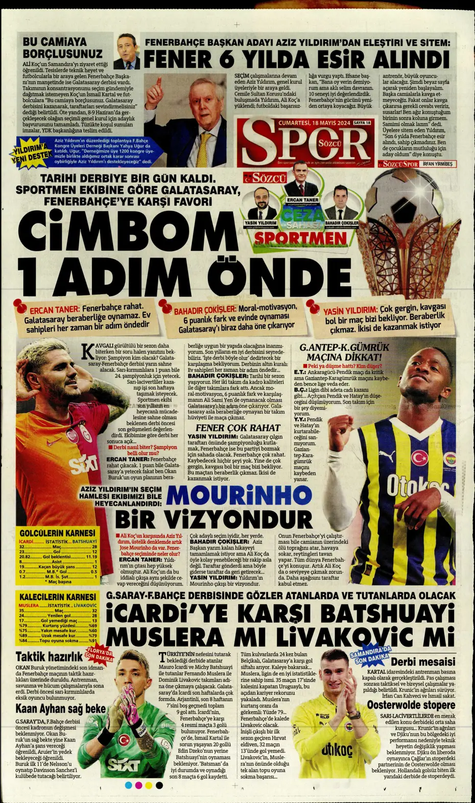 "Süper Lig'de cumartesi ateşi" | Sporun Manşetleri - 27 "Süper Lig'de cumartesi ateşi" | Sporun Manşetleri - 27