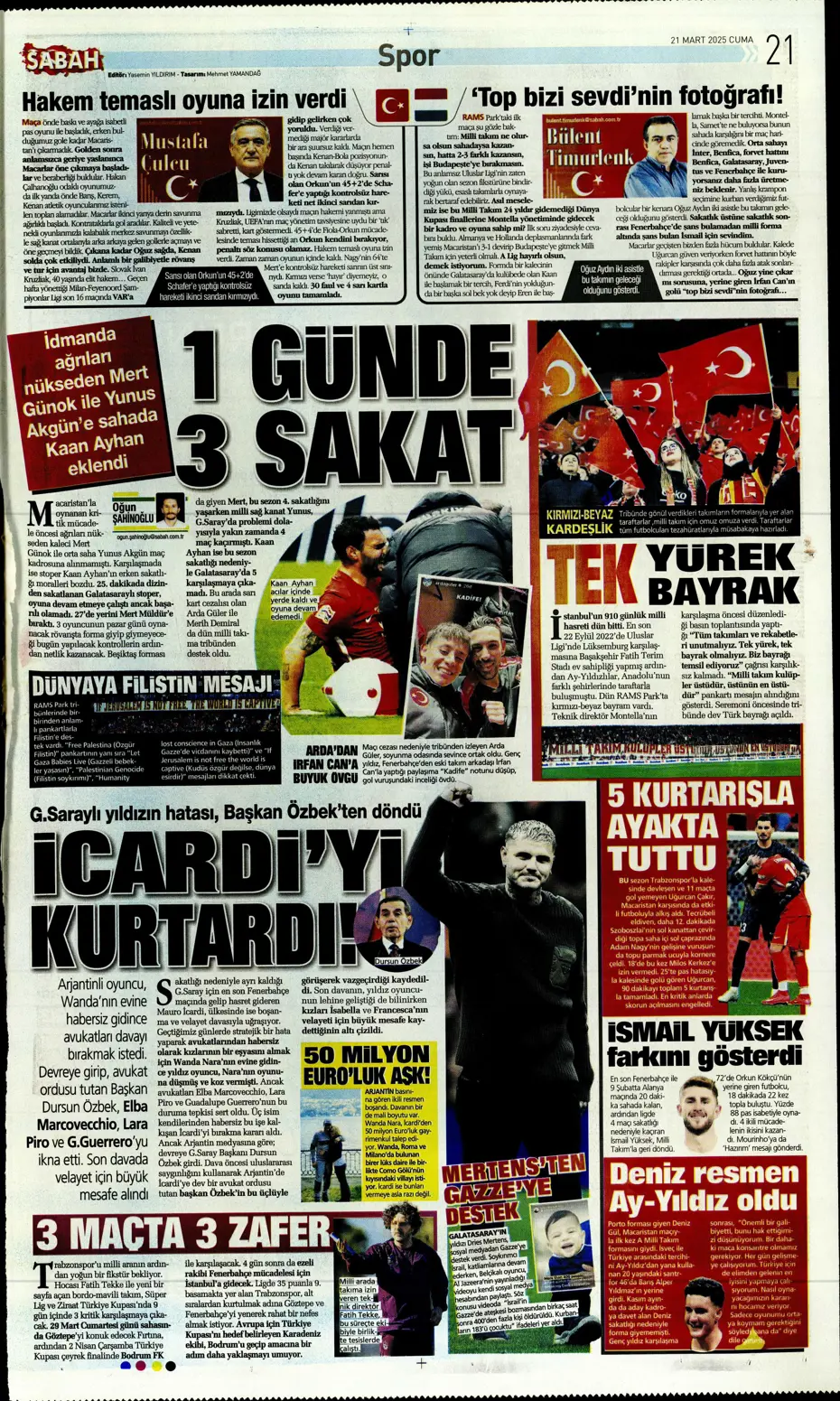 "A sınıfı zafer" | Sporun manşetleri - 26 "A sınıfı zafer" | Sporun manşetleri - 26