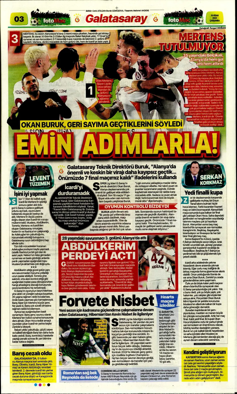 "Galatasaray'ın şov gecesi" | Sporun Manşetleri - 12 "Galatasaray'ın şov gecesi" | Sporun Manşetleri - 12