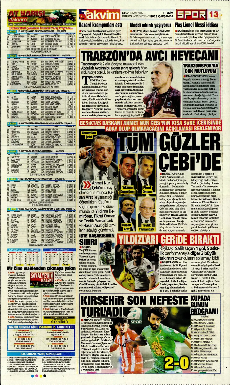 "Sergio Oliveira'ya yol göründü" | Sporun manşetleri (11 Ekim 2023) - 33