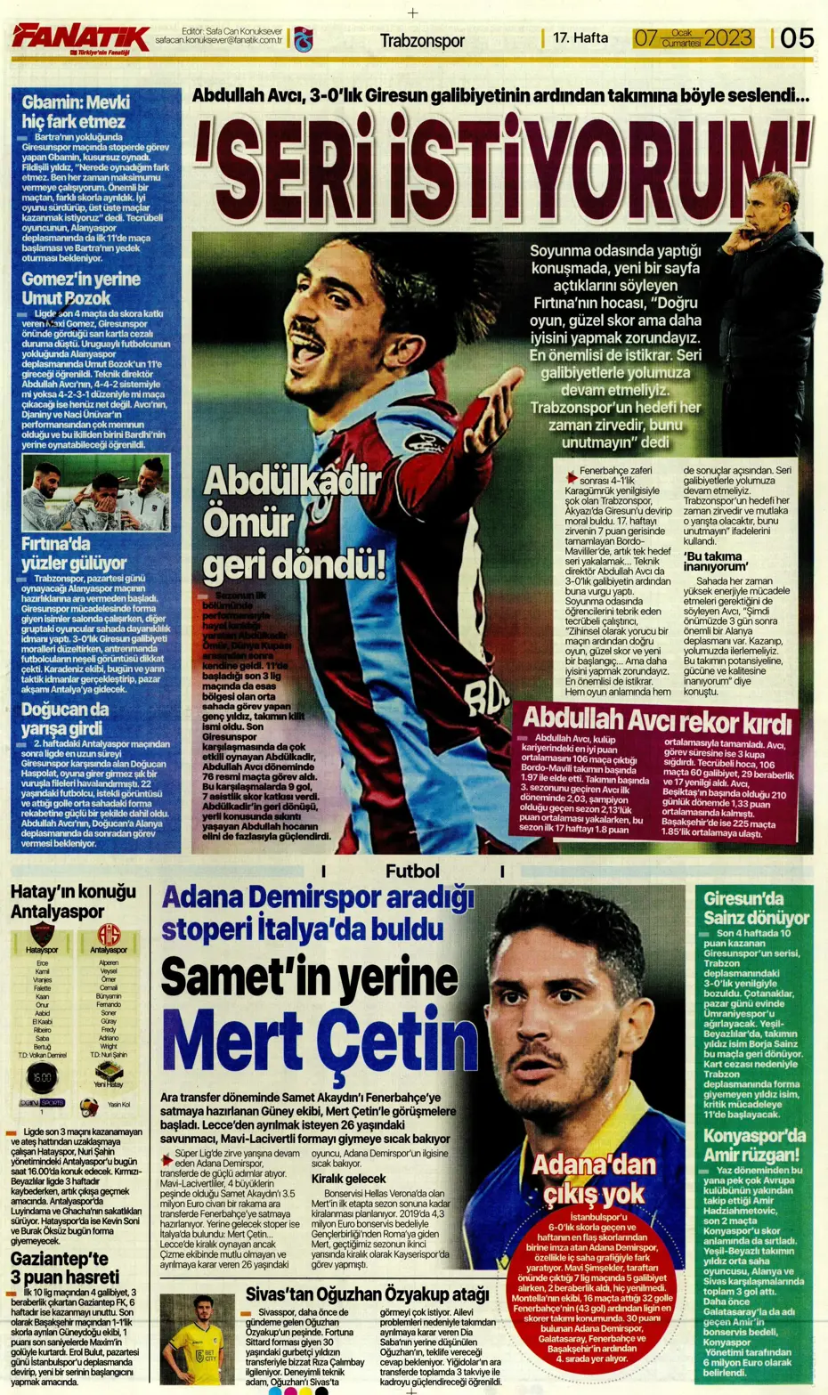 Sporun manşetleri (7 Ocak 2023) - 10