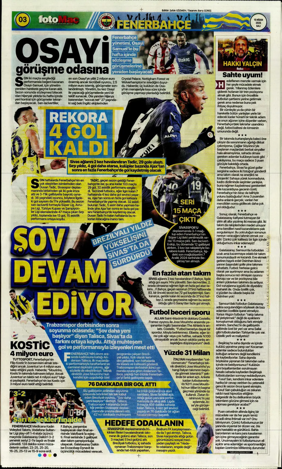 "Aslan'da De Bruyne hazırlığı" | Sporun manşetleri - 10 "Aslan'da De Bruyne hazırlığı" | Sporun manşetleri - 10