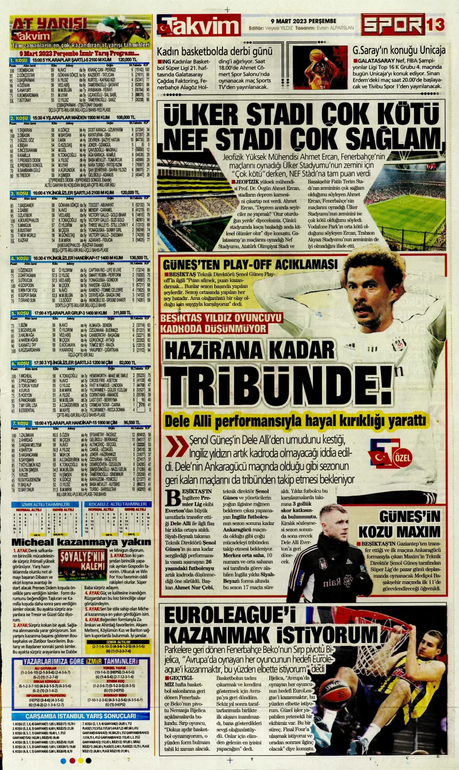 "Avrupa'yı fethedelim" - Sporun manşetleri - 29