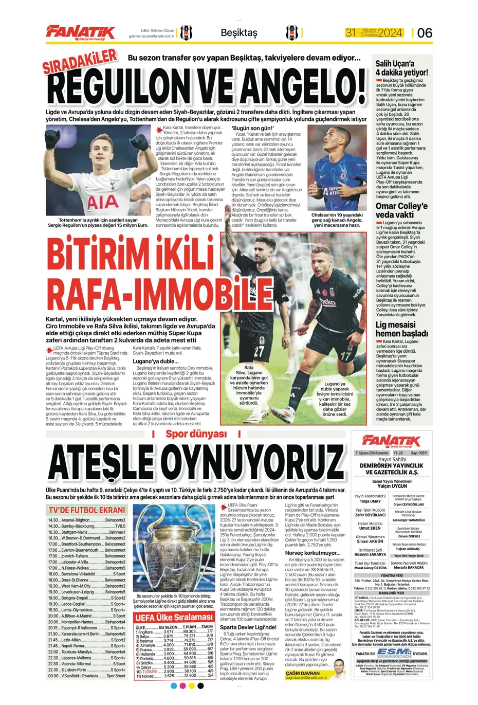 "Zirveye çek kaptan" | Sporun manşetleri (31 Ağustos 2024) - 6 "Zirveye çek kaptan" | Sporun manşetleri (31 Ağustos 2024) - 6