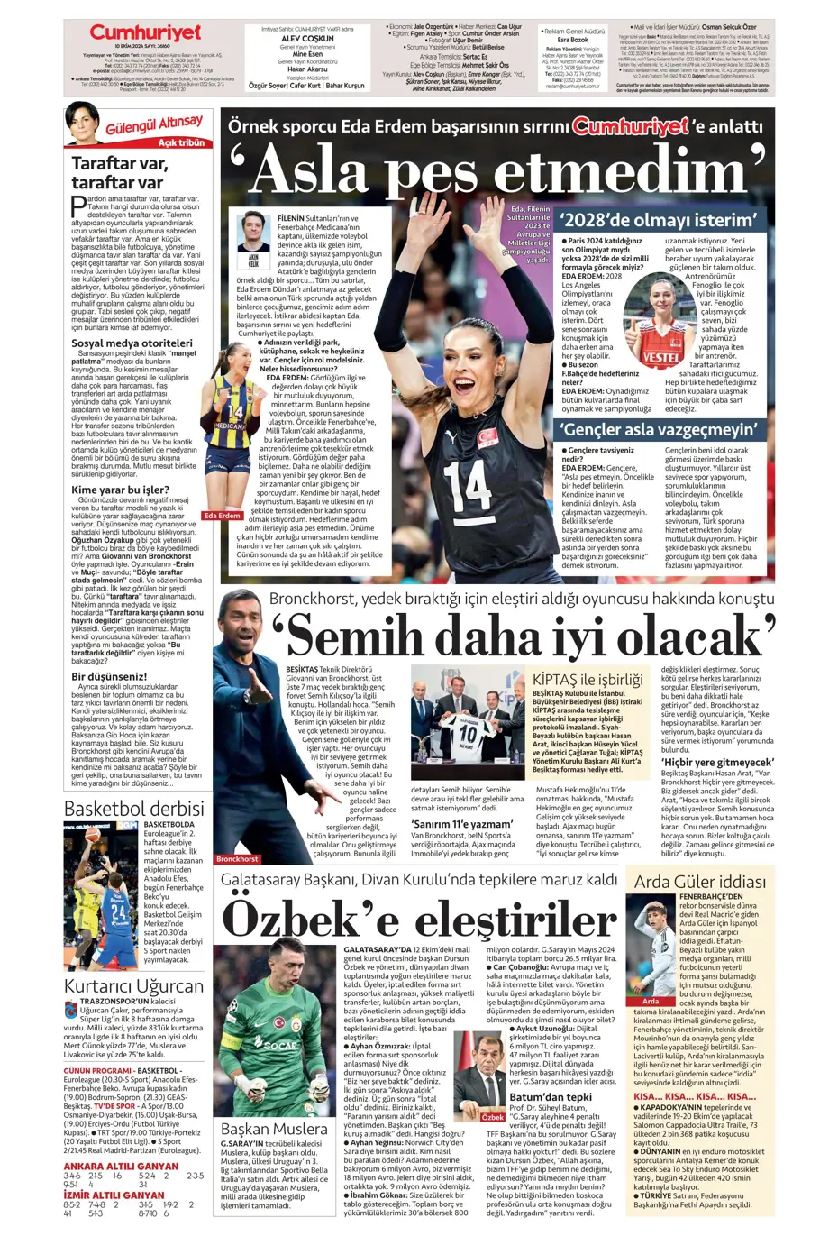 "Dybala bombası" | Sporun manşetleri (10 Ekim 2024) - 2