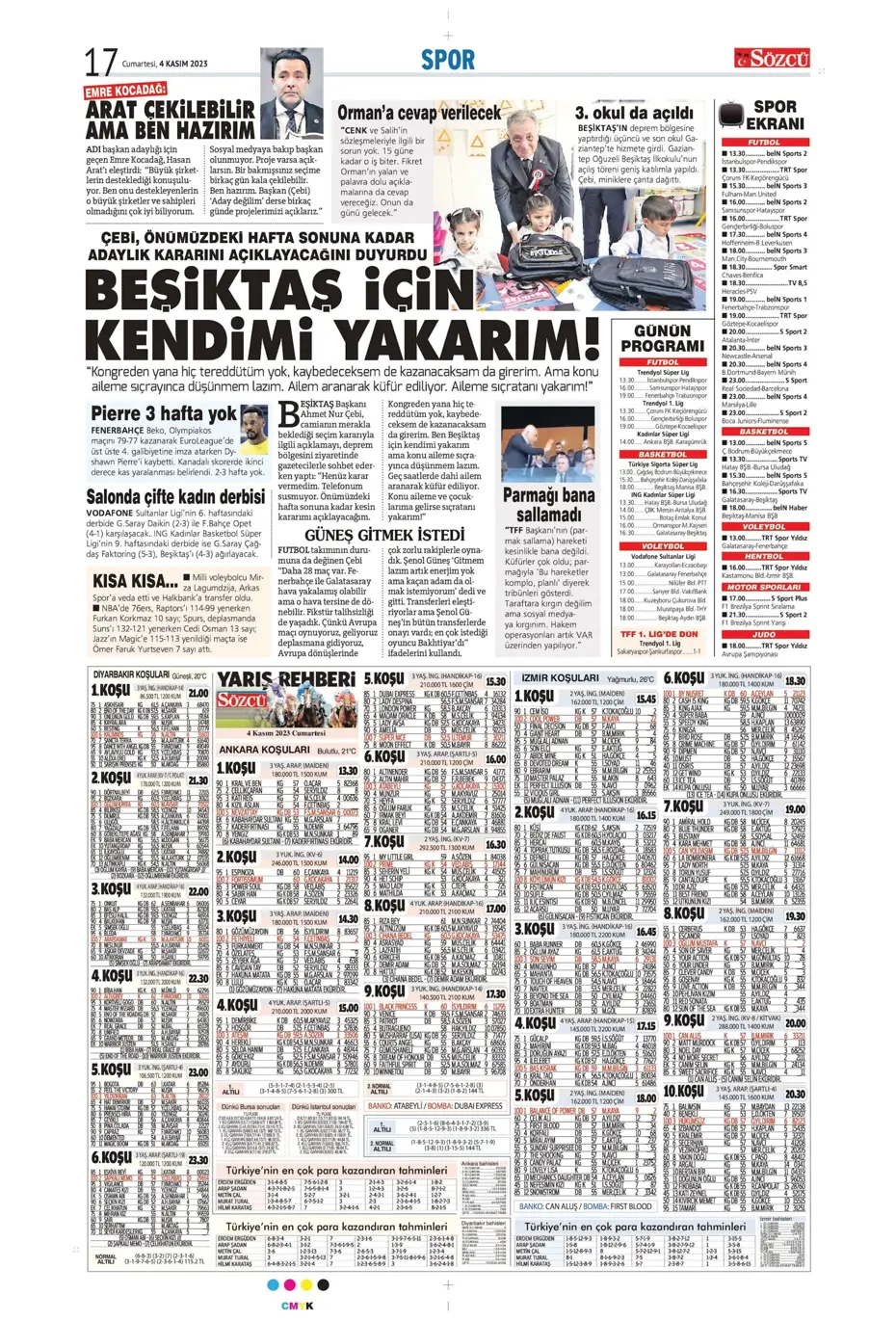 "Derbinin şifresi ilk çeyrek" | Sporun manşetleri (4 Kasım 2023) - 31