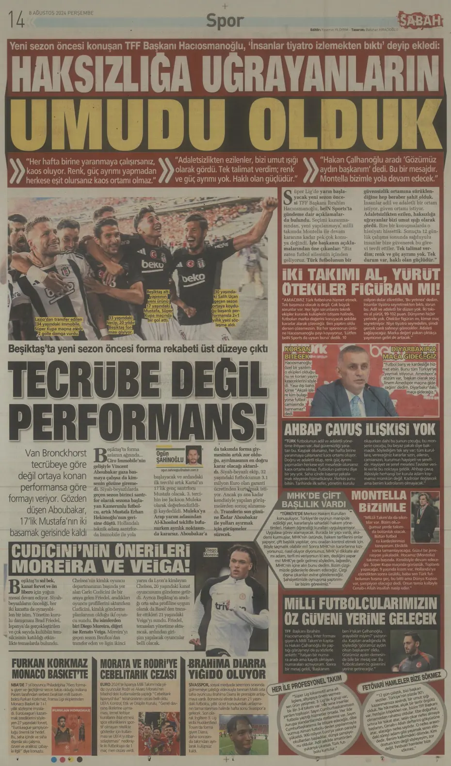 "Aslan'dan 3 yıldıza teklif" | Sporun manşetleri (8 Ağustos 2024) - 23 "Aslan'dan 3 yıldıza teklif" | Sporun manşetleri (8 Ağustos 2024) - 23