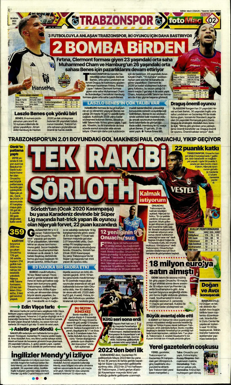 "Real'in golcüsü Aslan'a" | Sporun manşetleri (30 Nisan 2024) - 12