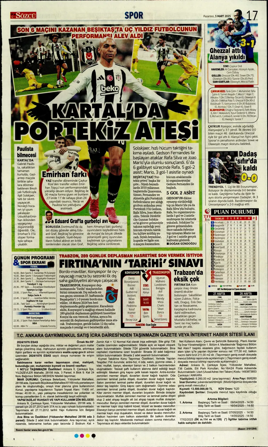 "Zirvede fark 4" | Sporun manşetleri - 32