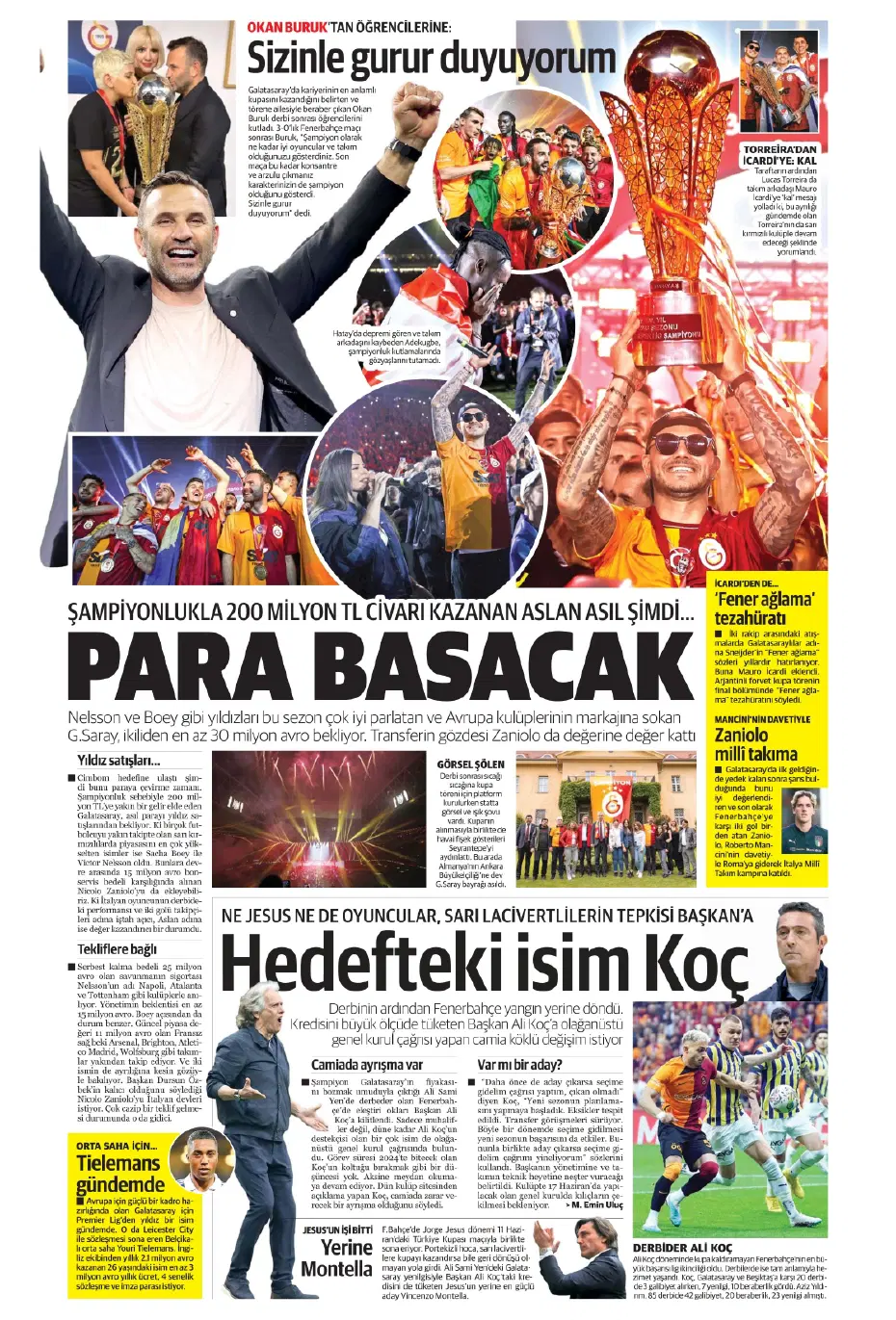 "Devler Ligi'ne süper Aslan" | Sporun manşetleri (6 Haziran 2023) - 23