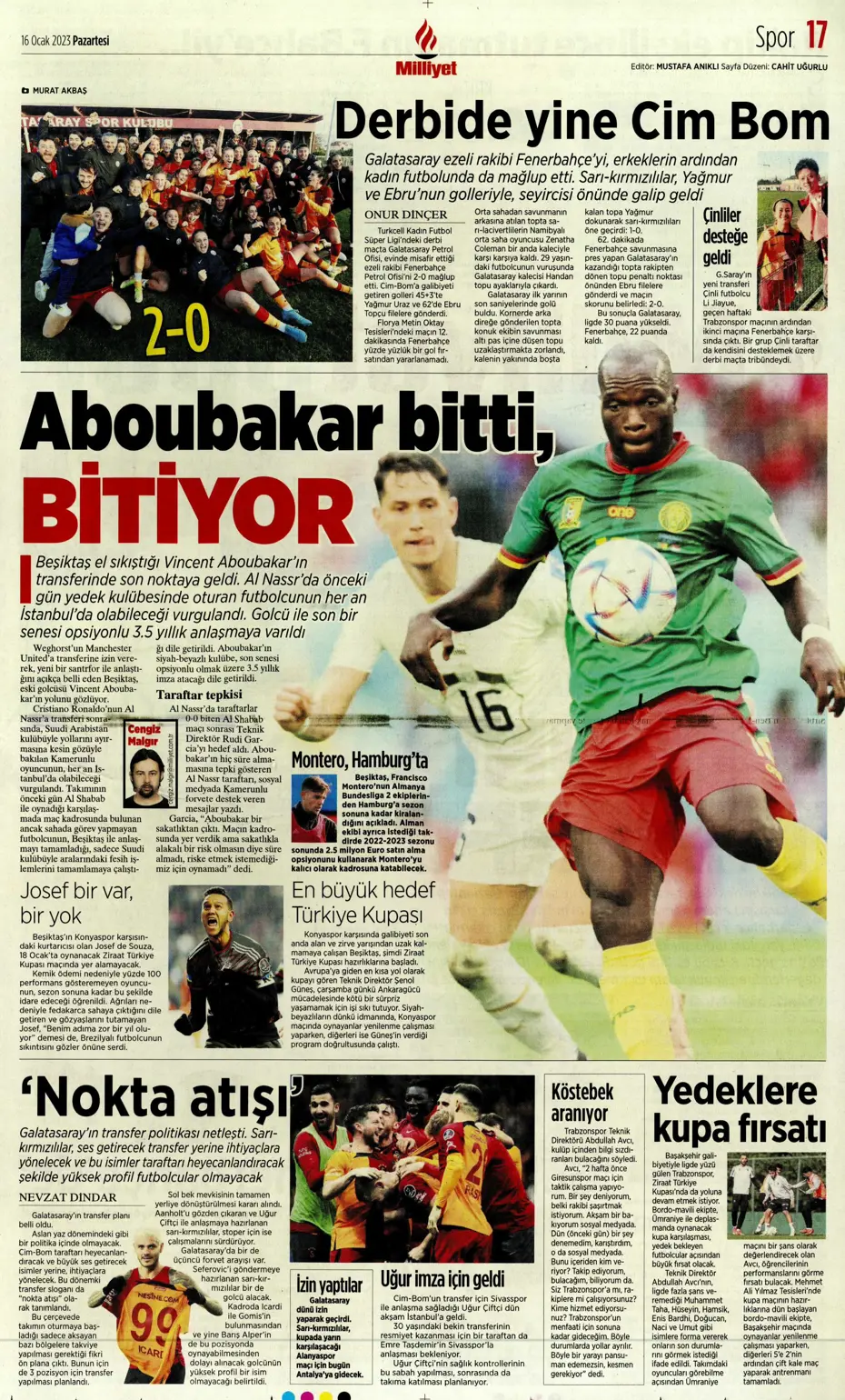 Sporun Manşetleri (16 Ocak 2023) - 25