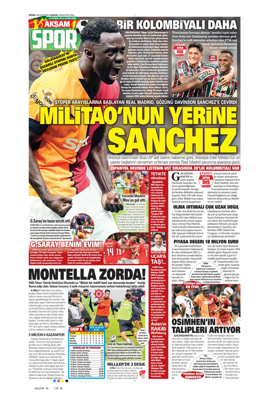 "Mario Branco'dan Fenerbahçe'ye 3 yıldız" | Sporun manşetleri - 3