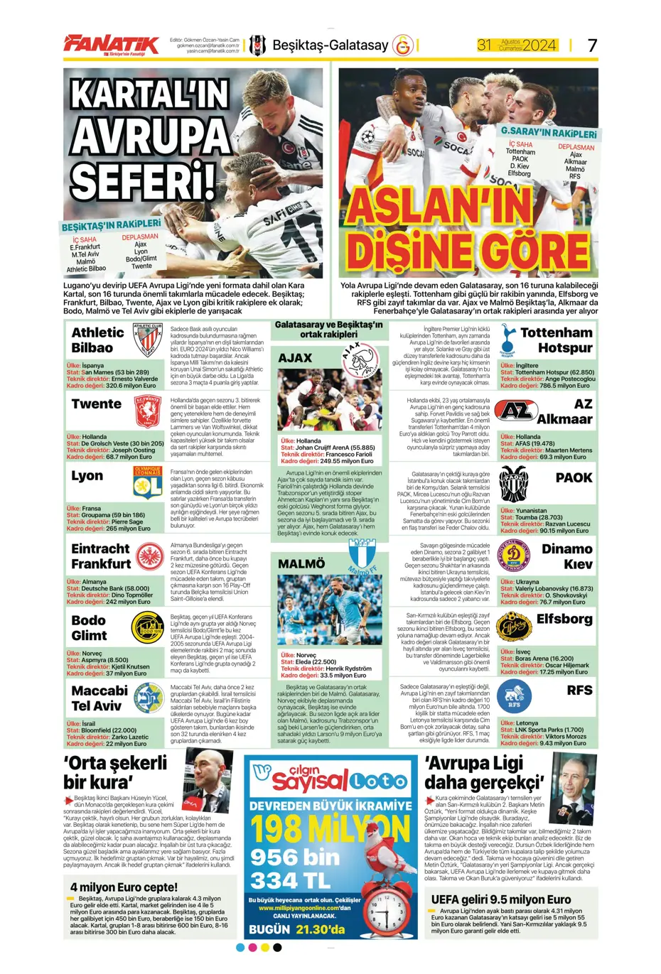 "Zirveye çek kaptan" | Sporun manşetleri (31 Ağustos 2024) - 7 "Zirveye çek kaptan" | Sporun manşetleri (31 Ağustos 2024) - 7