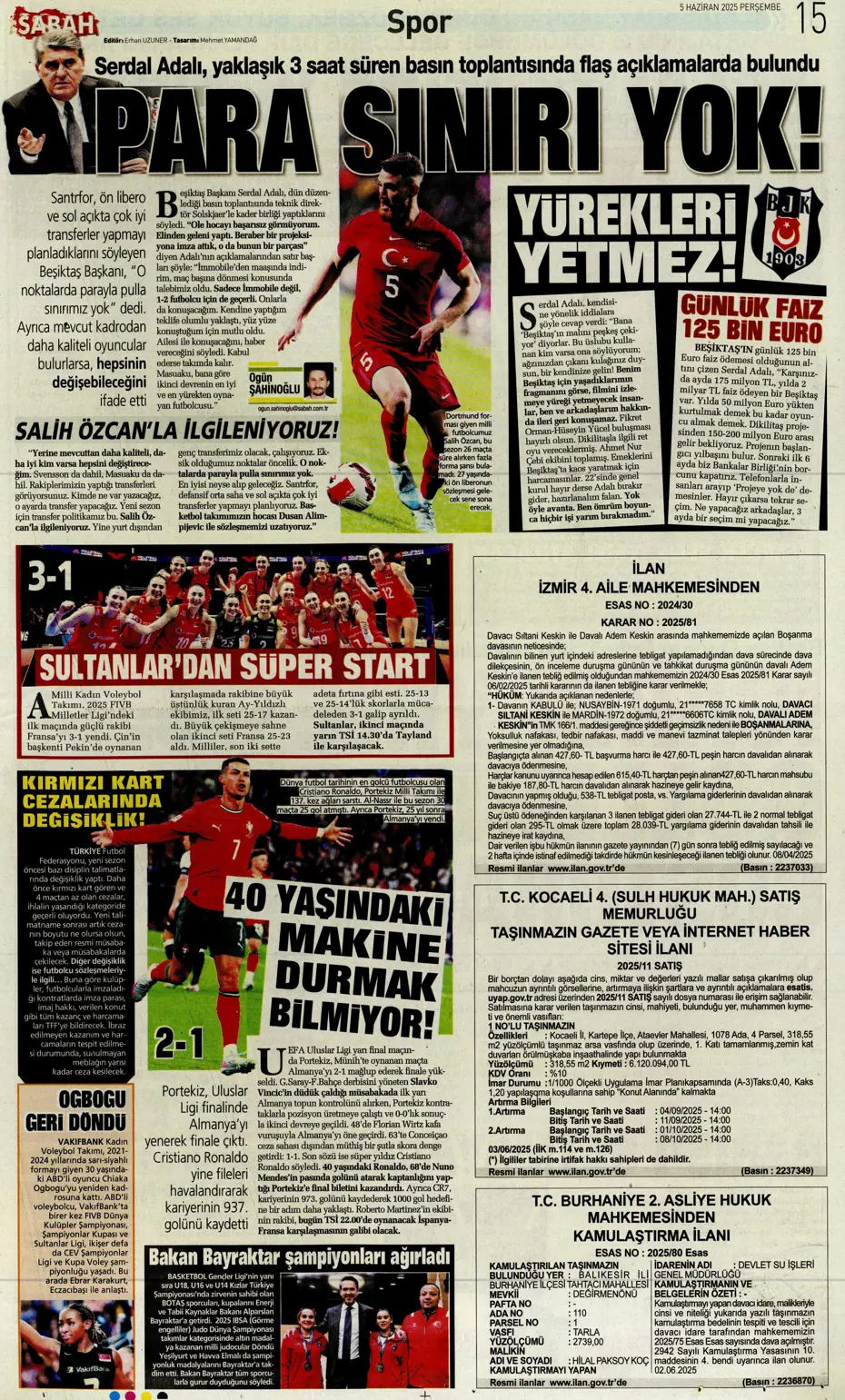 "Fenerbahçe'den Boniface bombası" | Sporun manşetleri (5 Haziran 2025) - 27