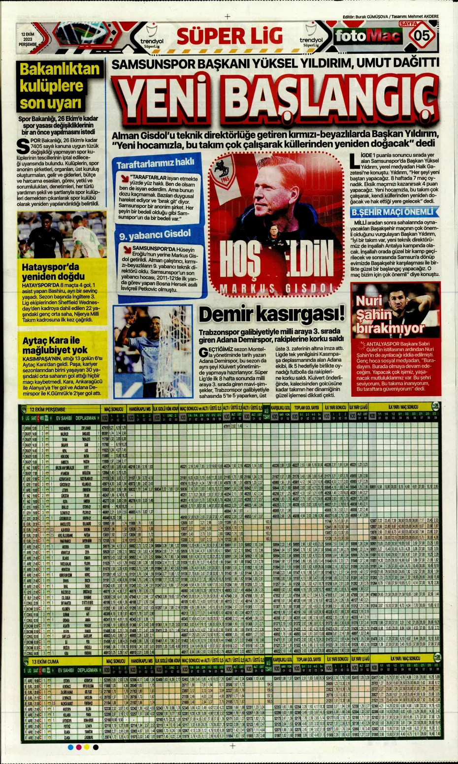 "Amiral gemisi Galatasaray" | Sporun manşetleri (12 Ekim 2023) - 10