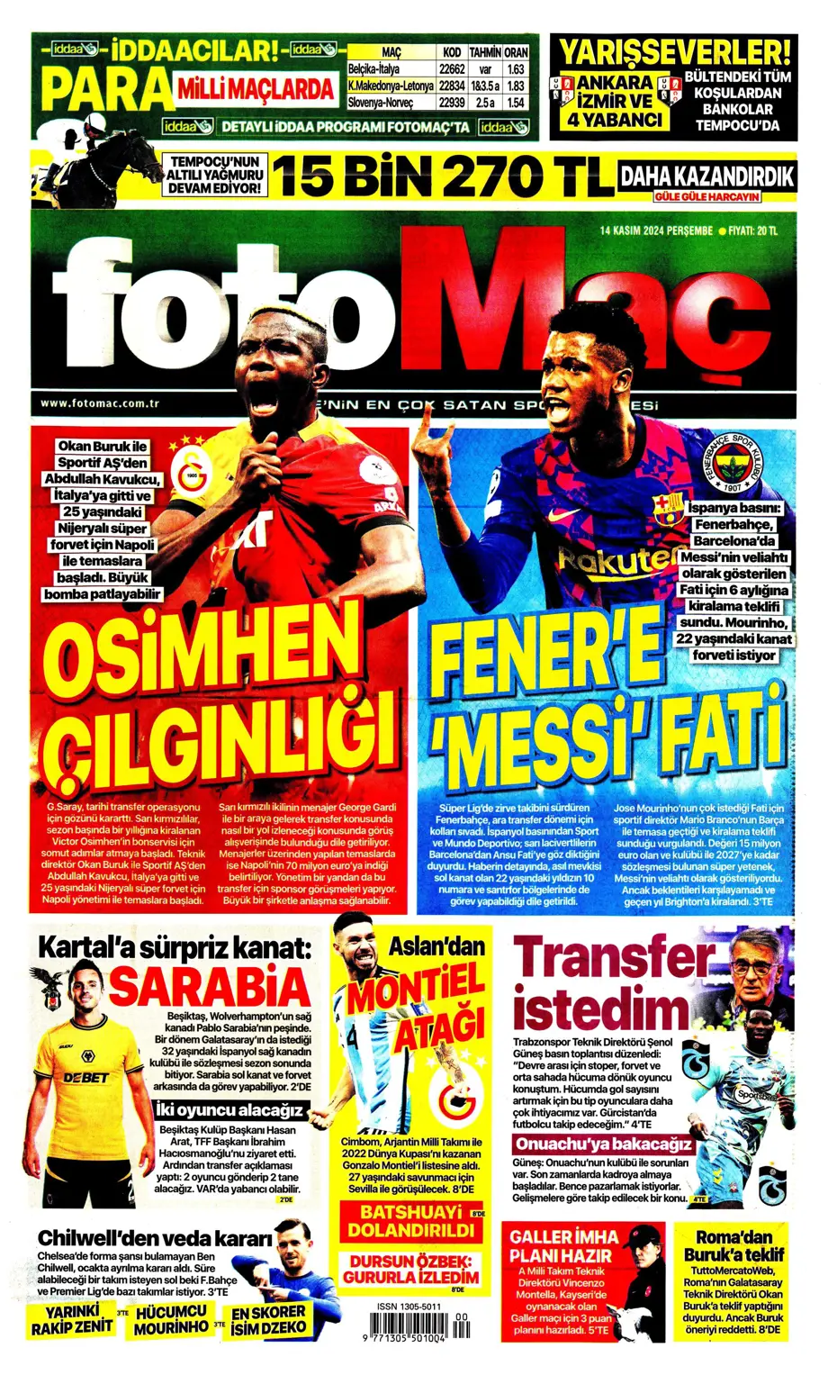 "Talisca'dan yeşil ışık" | Sporun manşetleri (14 Kasım 2024) - 9 "Talisca'dan yeşil ışık" | Sporun manşetleri (14 Kasım 2024) - 9