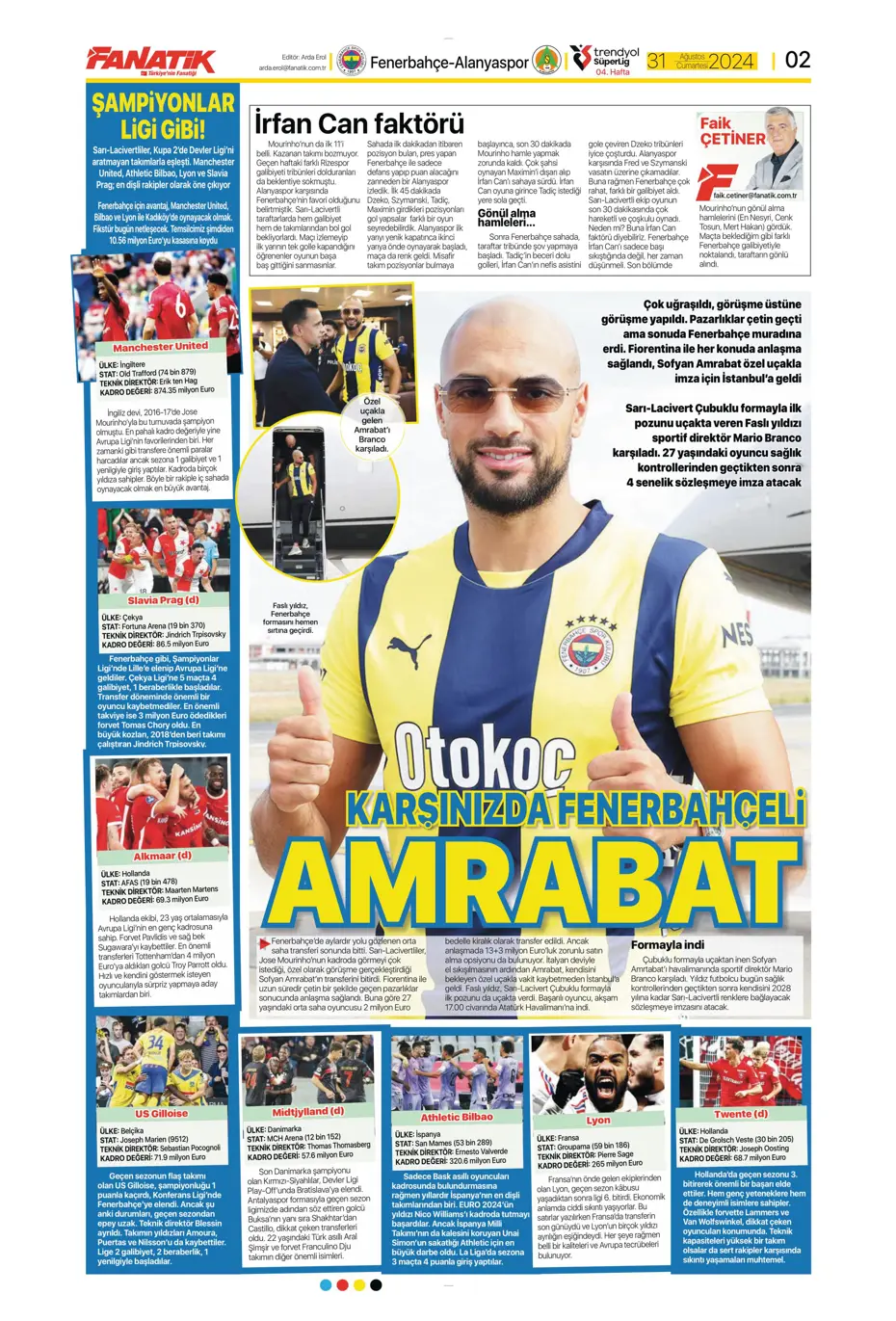 "Zirveye çek kaptan" | Sporun manşetleri (31 Ağustos 2024) - 4 "Zirveye çek kaptan" | Sporun manşetleri (31 Ağustos 2024) - 4
