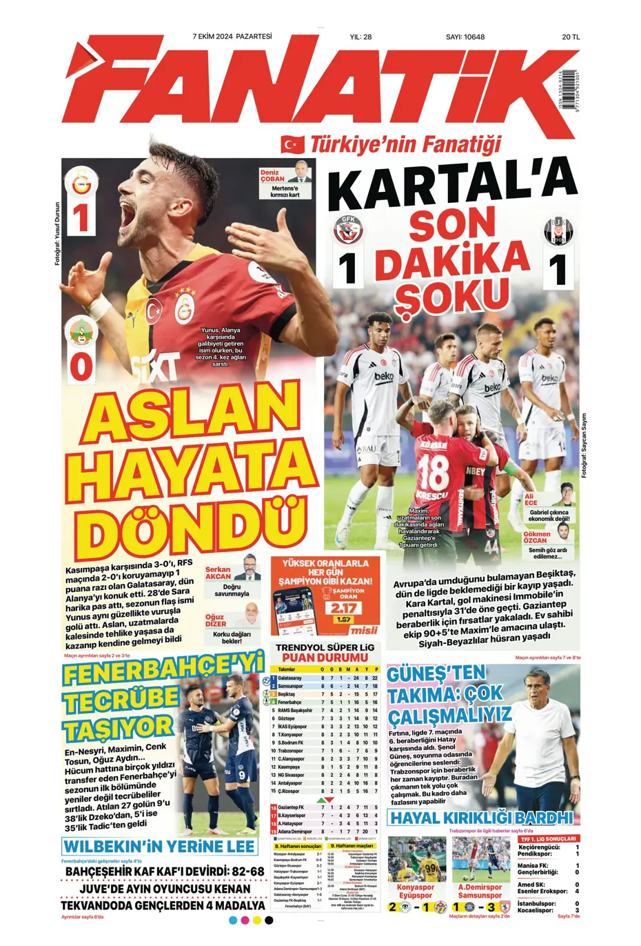 "Mourinho'dan Samsunspor'a yeni sistem" | Sporun manşetleri - 5