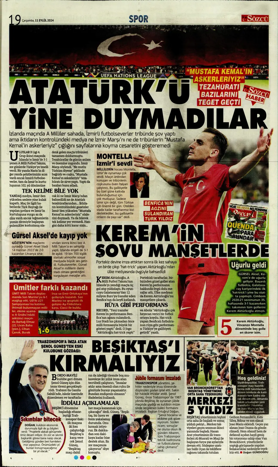 "Icardi müjdesi" | Sporun manşetleri (11 Eylül 2024) - 30 "Icardi müjdesi" | Sporun manşetleri (11 Eylül 2024) - 30