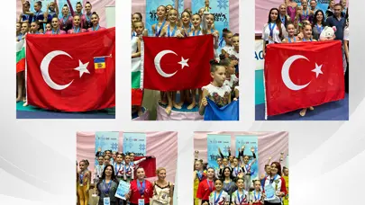 Estetik Grup Cimnastik Balkan Oyunları’na Türk cimnastikçiler damga vurdu