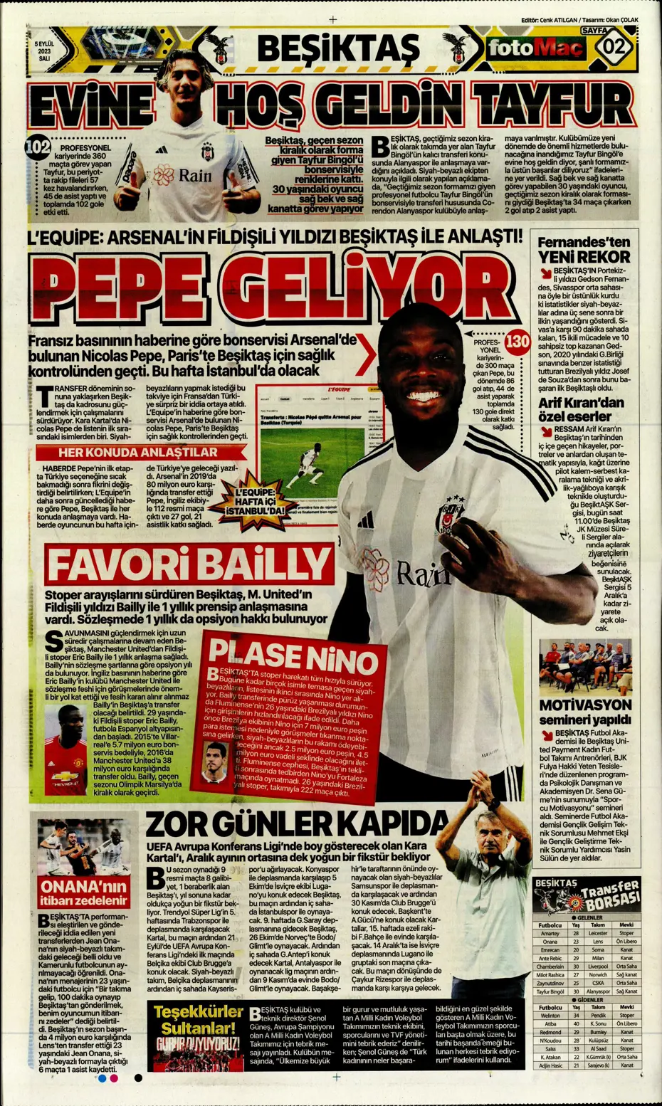 "Aslan'dan çifte bomba" | Sporun Manşetleri - 9 "Aslan'dan çifte bomba" | Sporun Manşetleri - 9