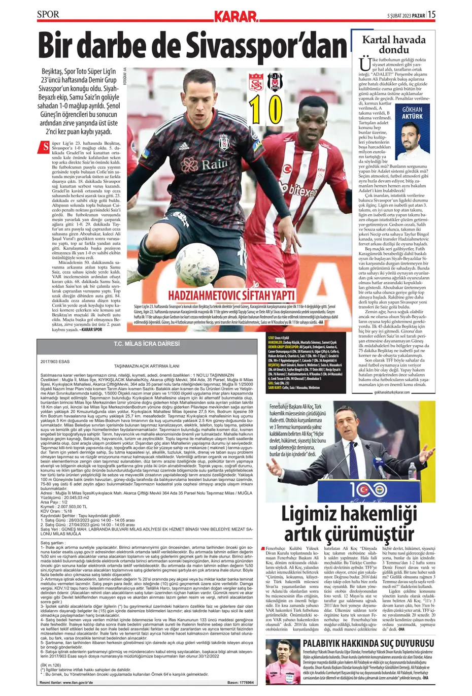 Sporun Manşetleri (5 Şubat 2023) - 24
