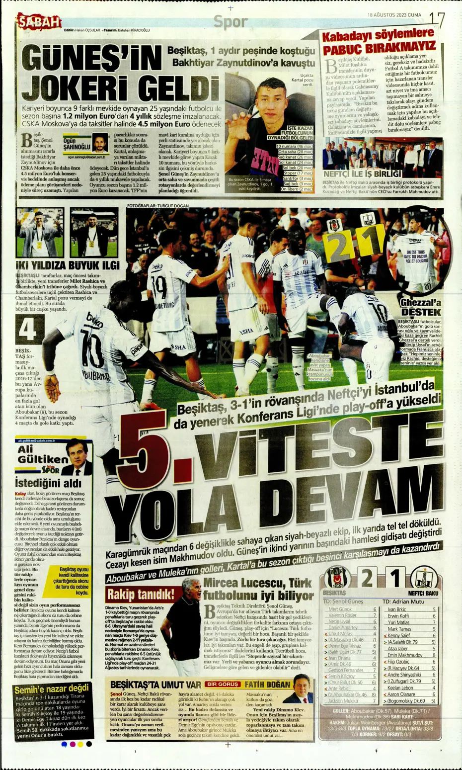 "Türkler geliyor" | Sporun Manşetleri (18 Ağustos 2023) - 30 "Türkler geliyor" | Sporun Manşetleri (18 Ağustos 2023) - 30