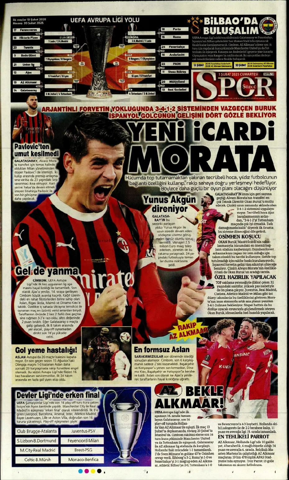 "Morata geliyor" | Sporun manşetleri - 23