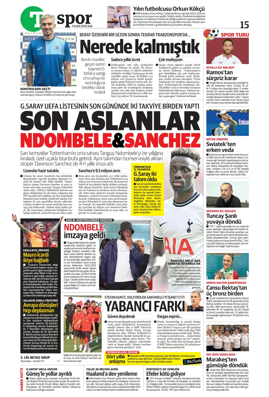 "Aslan'dan çifte bomba" | Sporun Manşetleri - 32 "Aslan'dan çifte bomba" | Sporun Manşetleri - 32