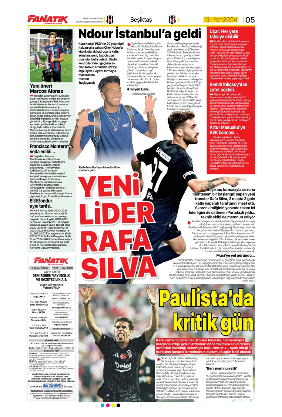 "Szymanski'ye 27 milyon euroluk teklif" | Sporun manşetleri - 9