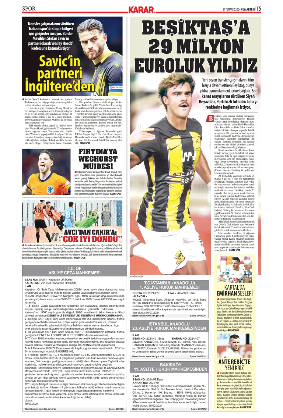 "Rodrigo Becao'ya Lyon kancası" | Sporun manşetleri - 19
