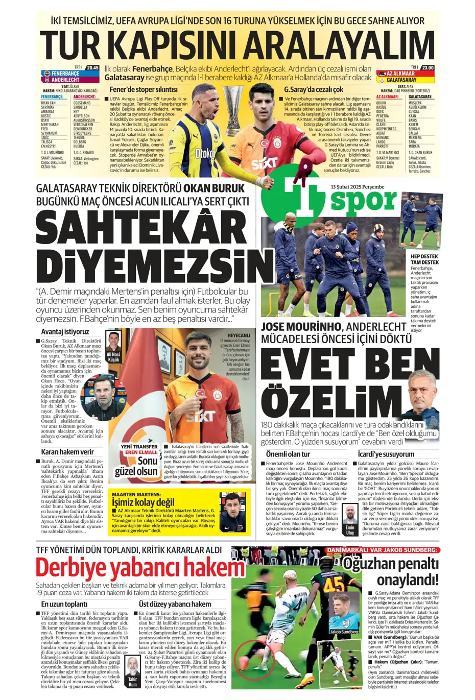 "Bugün vur, haftaya tur" | Sporun manşetleri - 33