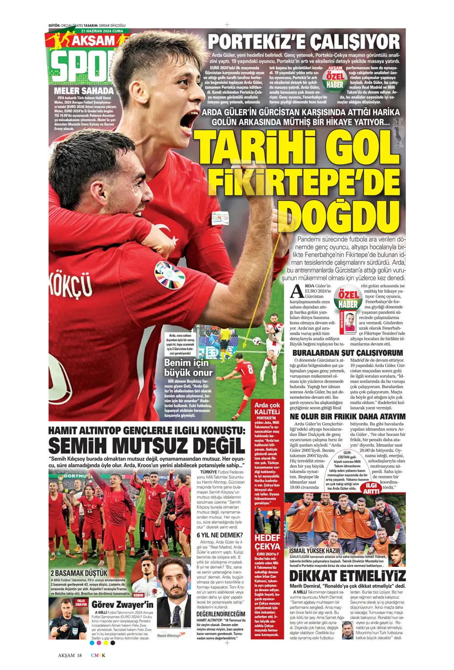 "Bir yıl daha G.Saray'dayım" | Sporun manşetleri (21 Haziran 2024) - 4 "Bir yıl daha G.Saray'dayım" | Sporun manşetleri (21 Haziran 2024) - 4